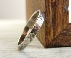 Sterling Silver Hammered Ring 26mm Band Rustic by wwcsilverjewelry, Silver Hammered Stackable Wedding Rings, Hammered Silver Stackable Rings For Wedding, Silver Hammered Stackable Rings For Wedding, Rustic Hammered Jewelry For Anniversary, Rustic Silver Jewelry For Wedding, Rustic Silver Wedding Rings, Adjustable Hammered Stackable Wedding Rings, Stacking Rings Wedding, Stacked Wedding Rings