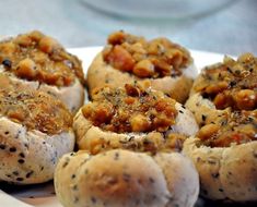 some type of baked item on a white plate