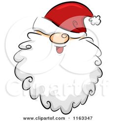 a cartoon santa claus face with his tongue out and eyes wide open posters, art prints