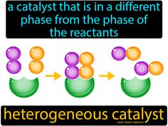 Heterogeneous Catalyst definition: A catalyst that is in a different phase from the phase of the reactants. Anatomy And Physiology