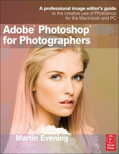 the cover of adobe photoshop for photographers, featuring a woman with long blonde hair