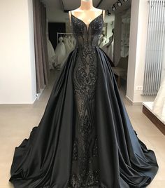 Black Wedding Gowns, Prom Dress Black, Black Ball Gown, Gothic Wedding Dress, Fantasy Gowns, فستان سهرة, Lace Dress Long, Ball Gowns Prom