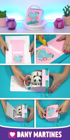 the instructions for making a panda bear card box