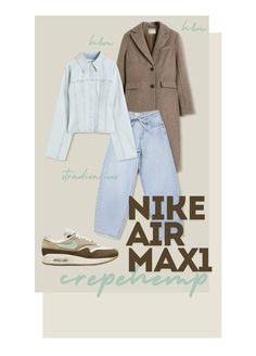 #nike #airmax #nikeairmax #nikeairmax1 #am1 #outfit #ootd #sneaker #sneakeroutfit #fall #falloutfit #winter #winteroutfit #mom #momoutfit #comfy #comfyoutfit #lightblue #lightblueoutfit Air Max 1 Crepe Hemp