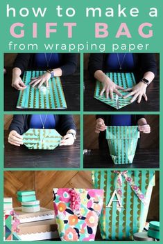 how to make a gift bag from wrapping paper - step by step instructions and pictures