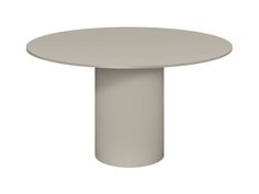 a round table with a white base on a white background for use in an office or conference room