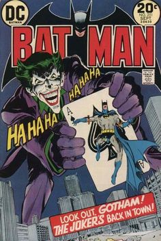 the cover to batman comic book, ha ha haha jokers back in town