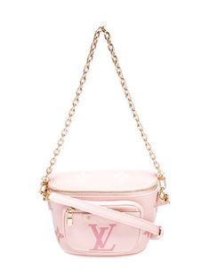 Louis Vuitton Evening BagBy Nicolas GhesquièrePink Empreinte LeatherMonogram Giant PatternBrass HardwareChain-Link Handle & Adjustable Waist StrapChain-Link Accents & Single Exterior PocketAlcantara LiningZip Closure at FrontIncludes Dust BagUnfortunately, due to restrictions, this item may not be eligible for shipping in all areas. Louise Vuitton Pink, Waist Bags, Print Patterns, Women Handbags, Louis Vuitton, Monogram, Exterior, Handbags