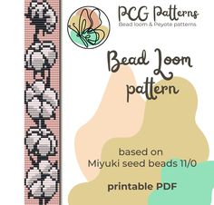 the bead loom pattern has been designed to look like a flower