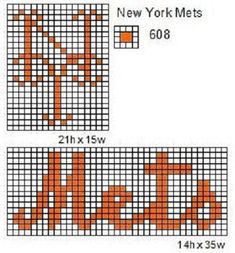 the cross stitch pattern for new york mets