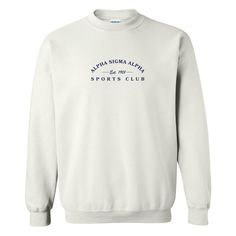 Ali & Ariel Navy Embroidered Sports Club Crewneck Casual Embroidered Sports Sweatshirt, Casual Embroidered Sweatshirt, Navy Collegiate Crew Neck Sweatshirt, White Crew Sweatshirt For Campus, Sporty Crew Neck Sweatshirt With Embroidered Logo, Navy Crew Neck Sweatshirt For College, Athleisure Crew Neck Sweatshirt With Embroidered Logo, White Crew Neck Sweatshirt For Campus, White Sporty Sweatshirt For Campus