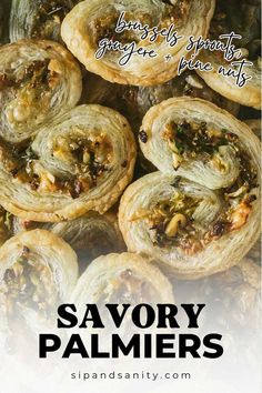 savory palmiers with text overlay