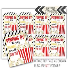 printable popcorn movie ticket templates for kids to use on their own birthday party