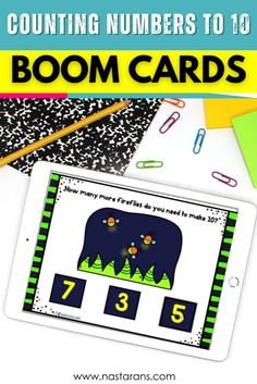 counting numbers to 10 boom cards with the text counting numbers to 10 boom cards on it