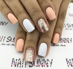 Stars Nails, Summer Nails Colors Designs, French Pedicure, Peach Nails, Vacation Nails, Colorful Nail Designs, Summer Nails Colors