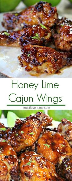 honey lime cajun wings on a plate