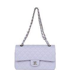 White Evening Bag With Double Flap, Classic White Double Flap Bag, White Double Flap Evening Bag, Elegant White Double Flap Shoulder Bag, White Double Flap Formal Bags, Chic White Double Flap Shoulder Bag, Classic White Bag With Cc Turnlock Closure, Luxury White Double Flap Bag, Luxury White Shoulder Bag With Cc Turnlock Closure