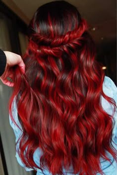 Dark Red Hair Color, Cherry Red Hair, Red Ombre Hair, Dark Red Hair, Brown Balayage, Hair Color Purple, Short Hair Color, Hair Dye Colors