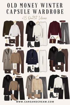 Want to elevate your style with an old money winter capsule wardrobe? This guide shows you how to master chic and cozy old money winter fashion with 15 classy winter outfits. You'll discover the must-have old money winter wardrobe essentials that fit perfectly with an aesthetic and practical winter basics wardrobe. Winter Basics Wardrobe, Old Money Winter, Basics Wardrobe, Winter Basics, Capsule Wardrobe Checklist, Buisness Casual, Capsule Wardrobe Casual, Old Money Outfits, Hijabi Fits