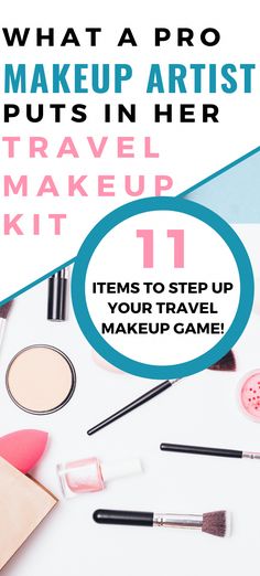 Not sure what to pack in your travel makeup kit? Here is what a pro makeup artist keeps in her travel makeup kit and great ideas for your own kit. Makeup For Travel, Travel Blog Post Ideas, Travel Makeup Kit, Pro Makeup Artist, Travel Makeup Brushes, Makeup Secret, Artist Tips, Makeup Artist Tips, Full Makeup