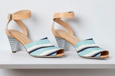 Chevron Lucite Heels $158 Lucite Heels, 3 Inch Heels, Chevron Stripe, Stripe Print, Leather Heels