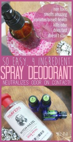 Diy Spray Deodorant, Smelly Armpits, Spray Deodorant, Bath Items, Doterra Oil