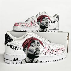 2pac Shoes,Tupac Custom Shoes,Custom Air Force 1,Hadnmade Shoes,Gift For Her,Gift For Him Jordan Custom Shoes, Costumized Air Force, Custom Af1 Ideas, Custume Shoes, Costom Shoes, Air Force Designs, Custom Air Force Ones, Custom Jordan Shoes, Tupac Videos