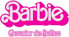 the logo for barbie's selfie generator, which is pink and has white letters