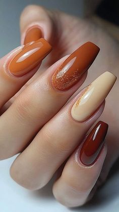 Fall Orange Nails Acrylic, Rust Orange Nails, 2024 Fall Nail Trends, Nails Witchy, November Nails Fall, Nails Gothic, Plum Nails, Cozy Colors, Season Nails