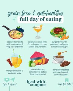 Full Day Of Eating Gut Health, Healing Your Gut Meal Plan, Pro Metabolic Dinner Ideas, Healing Gut Recipes, Gut Health Lunch Ideas, How To Heal Gut, Gut Healing Dinner, Gut Health Lunch, Gut Healing Recipes Meals