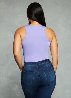 Daisy, Sleeveless, Scoop Neck, Bodysuit, Bottom Snap Closure, Solid, Item Number 1405064728523 Purple Sleeveless Stretch Bodysuit, Purple Stretch Sleeveless Bodysuit, Purple Fitted Sleeveless Bodysuit, Fitted Sleeveless Purple Bodysuit, Chic Sleeveless Purple Bodysuit, Scoop Neck Bodysuit, Purple Daisy, Sleeveless Bodysuit, Item Number