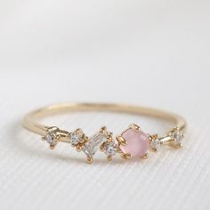 Elna Ring Leaf Ring Pretty Marquise Stones Free Size Ring - Etsy Pink Diamond Stackable Rings As Gift, Dainty Pink Flower Promise Ring, Pink Flower Promise Ring In Fine Jewelry Style, Pink Gemstone Flower Ring For Promise, Dainty Pink Flower Ring For Weddings, Pink Gemstone Stackable Promise Rings, Pink Open Ring Crystal Promise Ring, Pink Diamond Ring With Gemstone Accents For Gift, Pink Diamond Crystal Promise Ring