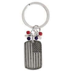 American Flag Made In USA & Eagle Keychain Usa Eagle, Chic Fashionista, 1928 Jewelry, Vintage Inspired Jewelry, Antique Pewter, Us Flag, Faceted Glass, Usa Flag, The Chic