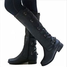 Category:Boots; Upper Materials:PU; Season:Spring,Fall; Heel Type:Chunky Heel; Gender:Women's; Type:Knee High Boots; Style:Classic,Casual,Fashion; Heel Height(inch):1-2; Outsole Materials:Rubber; Occasion:Party,Outdoor; Pattern:Solid Color; Listing Date:10/26/2022; 2024 Trends:Riding Boots,Lace Up Boots,Biker boots; Size chart date source:Provided by Supplier.; US Size:null; UK Size:14.5; EU Size:50; Heel Height:Low Heel Low Heel Leather Boots, Leather Boots Knee High, Casual Leather Boots, Knee High Cowboy Boots, Bota Country, Knight Boots, Boots Knee High, Winter Leather Boots, Boots Winter