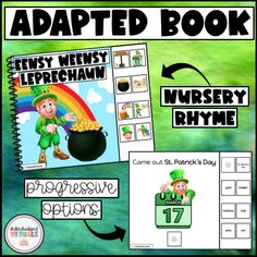 St Patricks Day Song for Kids Activity St Patricks Day Songs, Leprechaun Song, Adapted Books Free, Adapted Books Special Education, Rhyming Books, Independent Activities, Adapted Books, Special Education Resources, Non Verbal