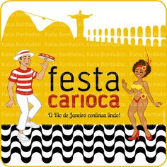 a man and woman are dancing in front of a yellow background with the words fiesta caroca on it