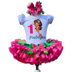 I offer you a beautiful tutu outfit girls. NOTES FOR THE SELLER -Number for personalizing the top. -Name to personalize the vertex. -Need by date. Sleeve for the top - short, long. TOP. The top of it is 100% cotton. Size 3-24 months it is a bodysuit, 2T-10T it is a shirt. (Since it is more handmade always remember the shirt needs to be washed inside out, hand washed and air dried). SKIRT - made of soft tulle, edged at the bottom with a ribbon and decorated with a bow. Tutu is planted on an elast Fitted Tutu Dress For Easter Birthday, Fitted Tutu Dress For Birthday And Easter, Easter Birthday Fitted Tutu Dress, Princess Style Short Sleeve Tutu Dress For Birthdays, Princess Style Short Sleeve Tutu Dress For Birthday, Princess Style Short Sleeve Birthday Tutu Dress, Cute Short Sleeve Tutu Dress For Birthday, Cute Short Sleeve Birthday Tutu Dress, Pink Short Sleeve Tutu Dress For Birthday