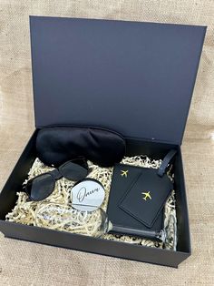 Personalised Gift For Him-Groom Gift Box-Groomsmen Gifts-Gift box for men-Boyfriend gift-Gift box for friend-Gift for Dad-Halloween Gift 30*20*8 In a magnetic luxury box *Sleeping eye patch *Glasses  *Mirror with cover *Glass goblet *Passport wallet and luggage tag It is available. All products can be personalized. We can write any note you want on the box and on the inner cover. If you have different requests, feel free to message us, we would like to do our best to help. When purchasing, please do not forget to select the personalization fields and write me a message. Preparation time is 1-3 business days. If you have an urgent need, we also have a fast shipping option. Additional taxes are the buyer's responsibility. Any possible customs duties are the customer's responsibility. We are Groom Gift Box, Gift Box For Men, Men Gifts, Eye Patch, Groomsmen Gifts, Personalised Gifts For Him, Passport Wallet, 30 Gifts, Groom Gift