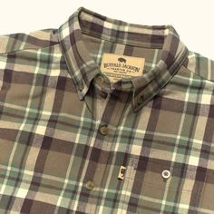 Inspired by the rugged spirit of Alaska, the Fairbanks Flannel Shirt is your go-to choice for whatever the day demands. Our top selling flannel shirt for a decade, it's made from midweight 100% cotton, it’s tough enough to handle the workday yet soft enough for comfort, having been pre-washed to give it that perfect worn-in feel from the very first wear. Whether you’re chopping wood, hiking trails, or grabbing a meal in town, this shirt has you covered. With its outdoor-inspired design, but clas Brown Cotton Flannel Shirt For Everyday, Everyday Plaid Cotton Flannel Shirt, Rugged Cotton Shirt, Outdoor Cotton Button-up Flannel Shirt, Classic Flannel Shirt For Outdoor, Outdoor Cotton Flannel Shirt With Button Closure, Classic Cotton Shirt For Outdoor, Outdoor Fall Cotton Flannel Shirt, Fall Outdoor Cotton Flannel Shirt