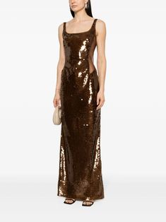 Alberta Ferretti sequin-design Maxi Dress - Farfetch Sequin Design, Wedding Guest Looks, Sequin Maxi, Sequin Maxi Dress, Yoko London, City Dress, Alberta Ferretti, Summer Beach Wear, Modern Bride