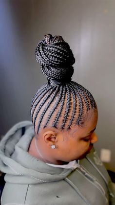 Stitch Bun, Black Braid Styles, Jumbo Box Braids Styles, Cornrow Updo Hairstyles, Black Kids Braids Hairstyles, Tangle Free Hair, Jumbo Box Braids, Goddess Braids Hairstyles