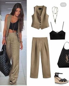 Look Office, Braid Hair, Boho Chic Outfits, Casual Work Outfits, Pantalon Large, Looks Style, Instagram Shop, Outfits Casuales