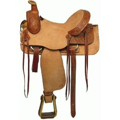 the saddle is made up of two different leathers