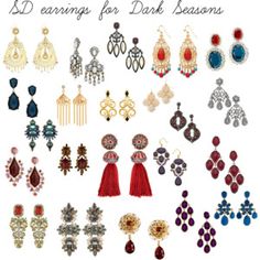 Soft Dramatic Jewelry, Dramatic Jewelry, Personal Style Types, Deep Winter Colors, Dramatic Earrings, Stephen Webster