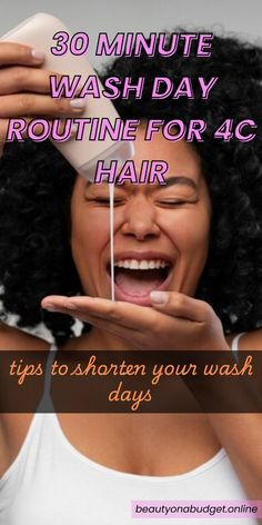 Are you tired of spending hours doing your hair? Whether you want a wash and go or a silk press, find out how to cut your wash days in half with these quick and easy steps. 4c Natural