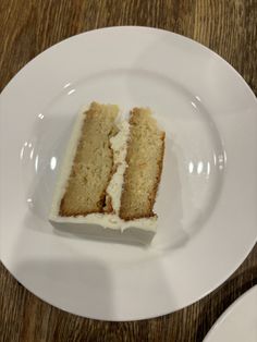 two slices of cake on a white plate