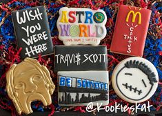 decorated cookies in the shape of famous movie characters