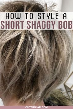 Choppy Bob Hairstyles For Thinning Hair, Short Shaggy Layered Bob, Shaggy Stacked Bob Haircut, Short Bob Hairstyles For Thick Hair Choppy Layers, How To Style Short Stacked Bob, Styling A Textured Bob, How To Style A Choppy Bob Tutorial, Styling Choppy Bob How To, Shaggy Haircuts Short Messy Bob