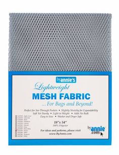 mesh fabric with blue border on white background