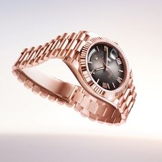 The new @Rolex Day-Date 40 in 18ct Everose gold features a slate ombré dial with faceted, deconstructed Roman numerals and faceted index hour markers in 18ct pink gold. Its three-piece link President bracelet is equipped with an elegant concealed folding Crownclasp. 

#AlexandersJwlrs
#OfficialRolexJeweler
#Rolex #DayDate #WatchesandWonders2024 Rolex Day Date 40, Luxury Watch, Pink Gold, Fashion Watches